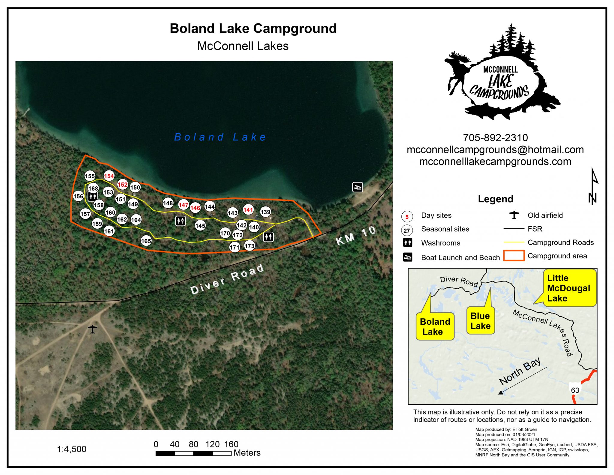 Campground Maps McConnell Lake Campgrounds